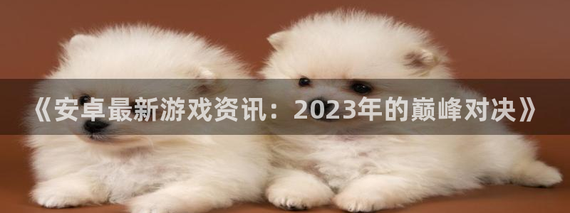 奇亿娱乐注册网站：《安卓最新游戏资讯：2023年的巅峰对决》